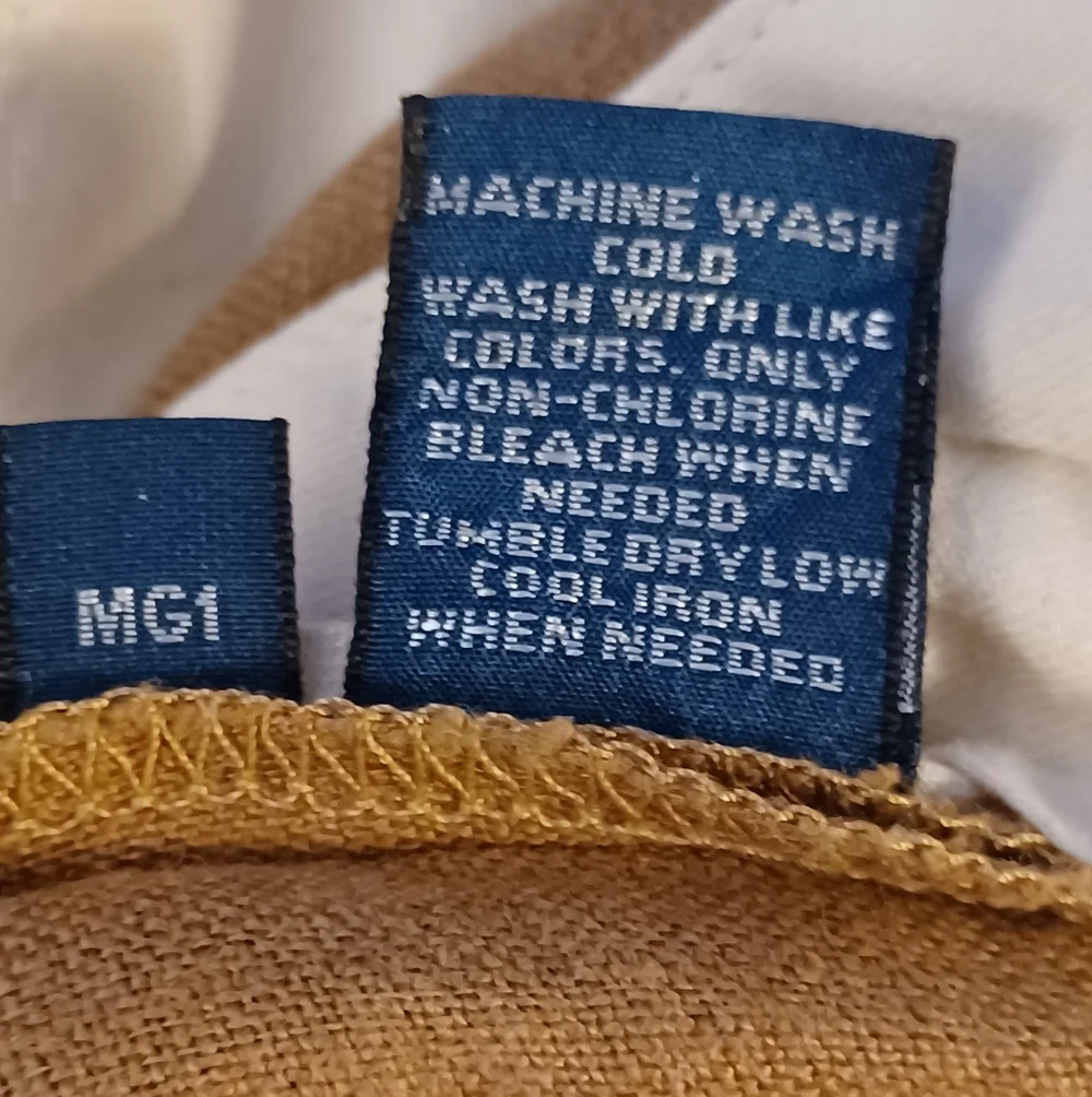 Polo Ralph Lauren Men's Tan Linen Pants With Button Fly. Size 38/30